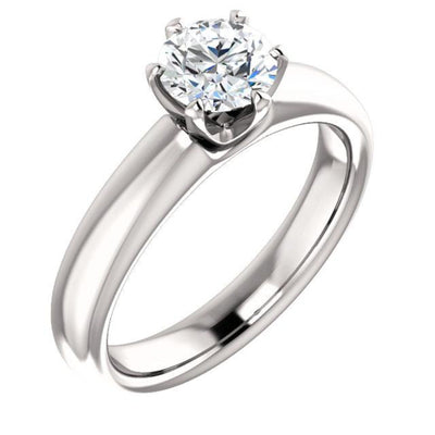 14K White 5/8 ct Diamond Solitaire Engagement Ring Ring Made to order 5 