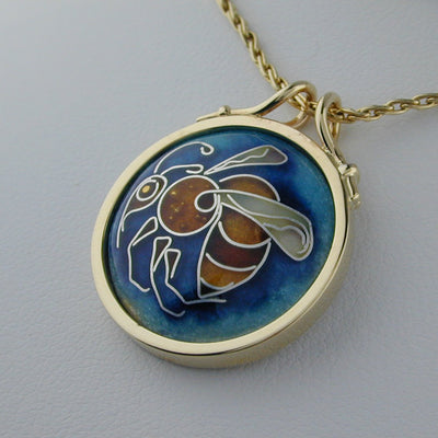Enameled Bee Pendant Pendant Palko Jewellery Design 