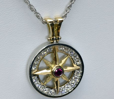 Diamond Compass Rose Pendant Pendant Limited Edition 